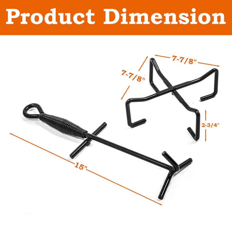 DELSbbq Folding Finish Camp Dutch Oven Lid Stand and Camp Cast Iron Dutch Oven Lid Lifter - Image 2